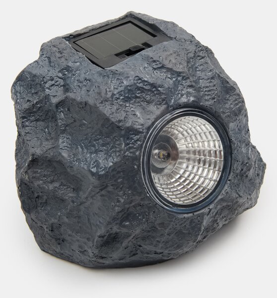 Sinsay - Zahradní solární LED lampa ve tvaru kamene - šedá