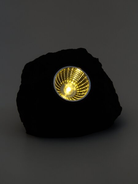 Sinsay - Zahradní solární LED lampa ve tvaru kamene - šedá