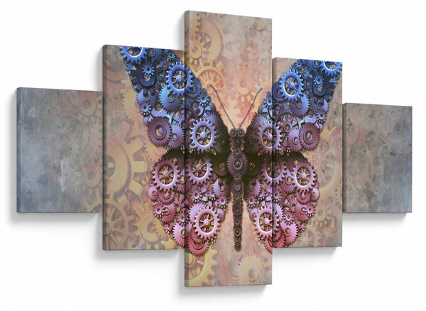 Obraz - Steampunk motýl (125x70 cm)