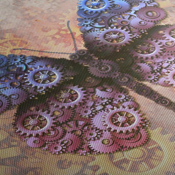 Obraz - Steampunk motýl (s hodinami) (90x30 cm)