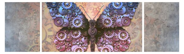 Obraz - Steampunk motýl (170x50 cm)