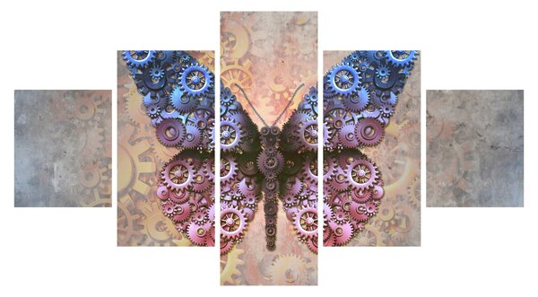 Obraz - Steampunk motýl (125x70 cm)