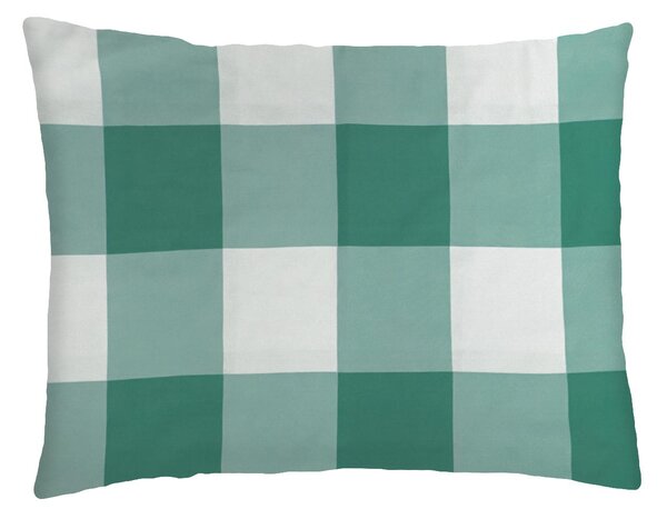 XPOSE® Bavlněný povlak na polštář KÁRO - tmavě zelený 70x90 cm