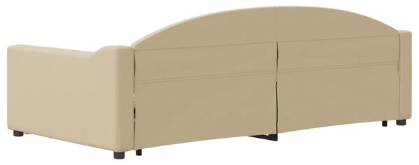 Válenda s přistýlkou krémová 100 x 200 cm textil 3197539