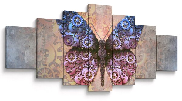 Obraz - Steampunk motýl (210x100 cm)