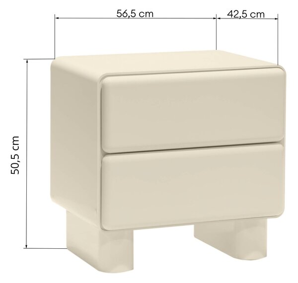 Hector Noční stolek Lagos 52 cm krémový