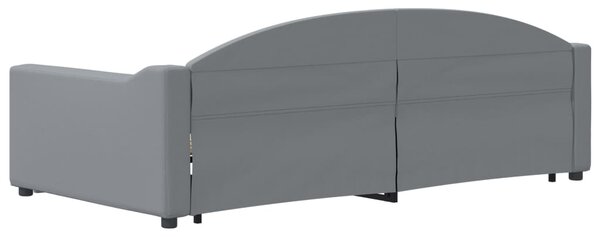 Válenda s přistýlkou světle šedá 100 x 200 cm textil 3197535