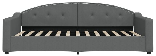 Válenda s přistýlkou a zásuvkami tmavě šedá 100 x 200 cm textil 3197572