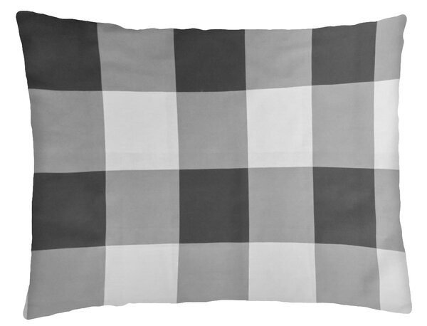 XPOSE® Bavlněný povlak na polštář KÁRO - šedé 70x90 cm