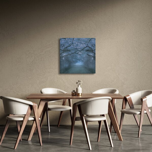 Obraz lesa v mlze (30x30 cm)