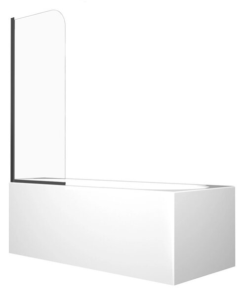 Besco Vanová zástěna PRIME BLACK 1 70140 (70x140 cm | Transparent)