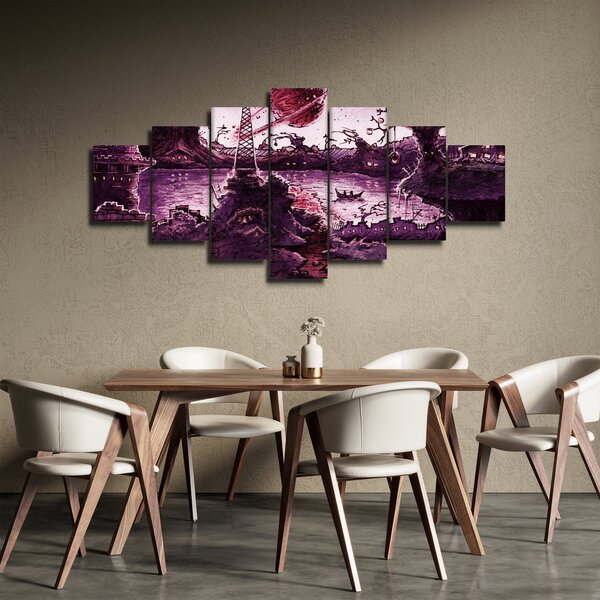Obraz - Očarovaná vesnice (210x100 cm)
