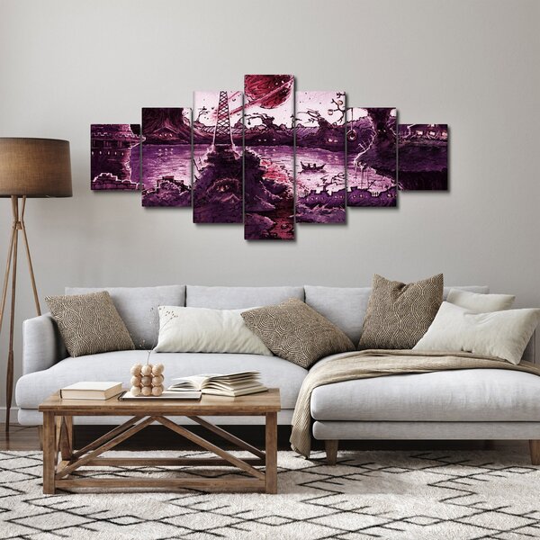 Obraz - Očarovaná vesnice (210x100 cm)