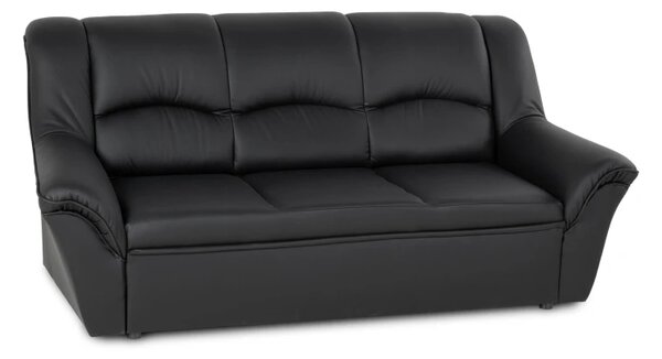 Kožená sedací souprava DUBAJ LUX 3+1+1, černá (k-70)
