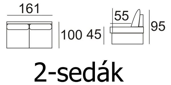 Kožená pohovka 2 DUBAJ LUX, béžová (K-11)