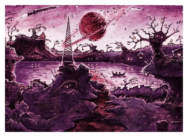 Obraz - Očarovaná vesnice (70x50 cm)