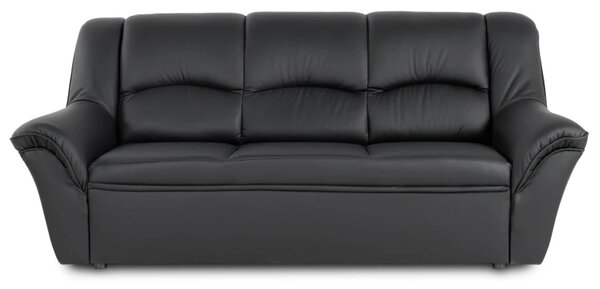 Kožená sedací souprava DUBAJ LUX 3+1+1, černá (k-70)
