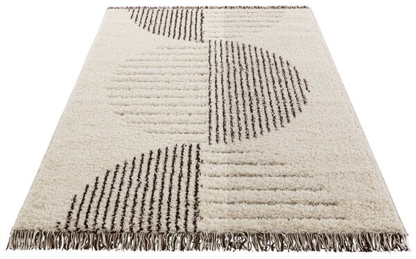 Kusový koberec New Handira 105196 Cream, Black 160x230 cm