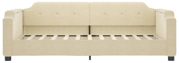 Válenda s přistýlkou a zásuvkami krémová 80 x 200 cm textil 3197669