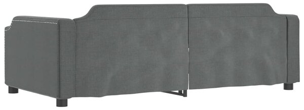 Válenda s přistýlkou tmavě šedá 90 x 200 cm textil 3197635