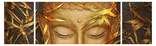 Obraz - Zlatý Buddha (170x50 cm)