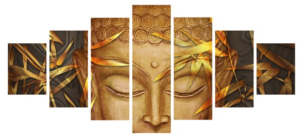 Obraz - Zlatý Buddha (210x100 cm)
