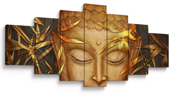 Obraz - Zlatý Buddha (210x100 cm)