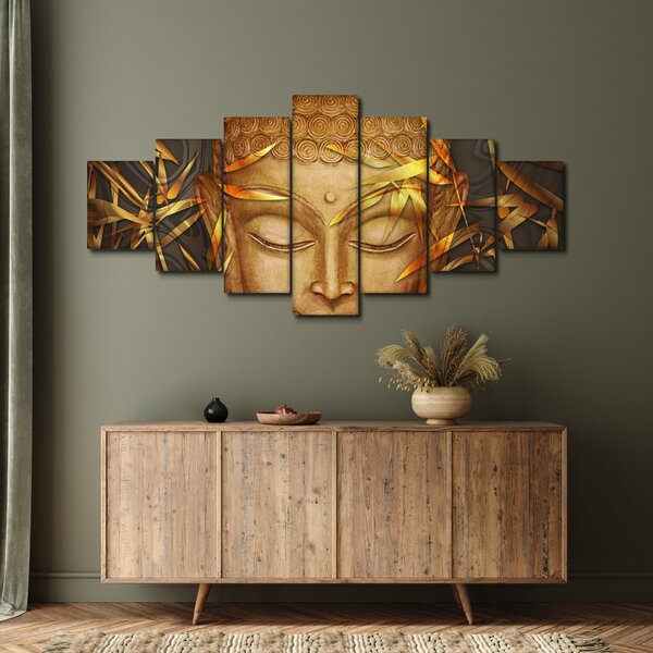 Obraz - Zlatý Buddha (210x100 cm)