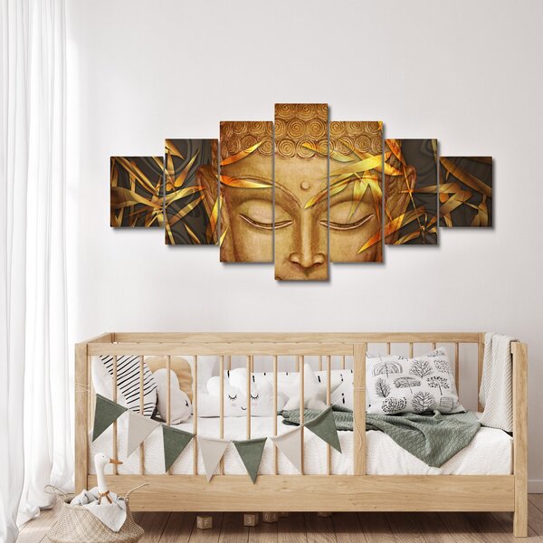 Obraz - Zlatý Buddha (210x100 cm)