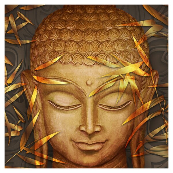 Obraz - Zlatý Buddha (30x30 cm)
