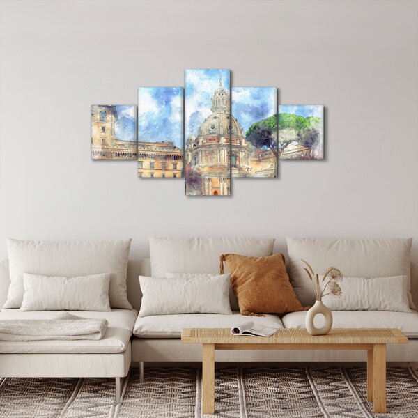 Obraz - Kostel Santa Maria di Loreto, Řím, Itálie (125x70 cm)