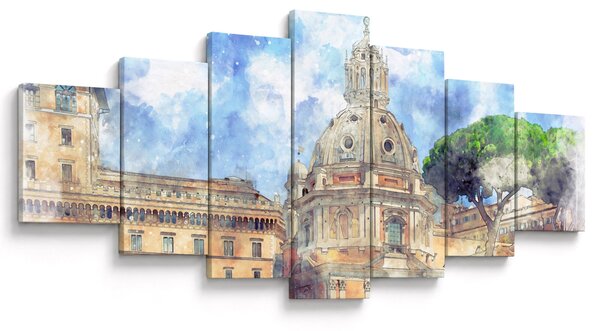 Obraz - Kostel Santa Maria di Loreto, Řím, Itálie (210x100 cm)