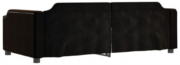 Válenda s přistýlkou černá 90 x 190 cm textil 3197646