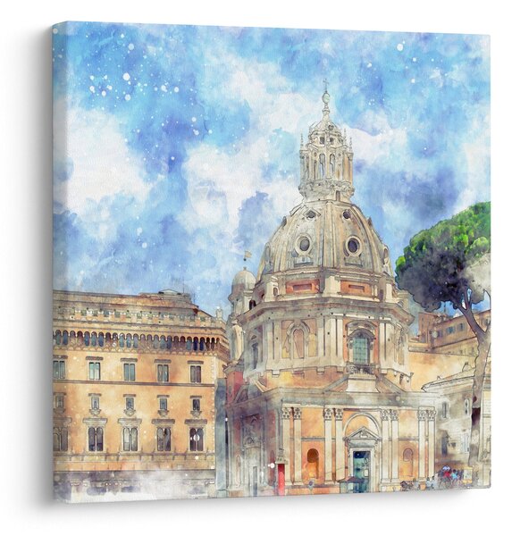Obraz - Kostel Santa Maria di Loreto, Řím, Itálie (30x30 cm)