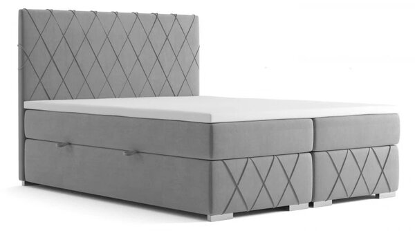 Postel Boxspring Royal, 200x180, modrá (mono 242)