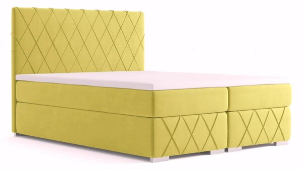 Postel Boxspring Royal, 200x180, modrá (mono 242)