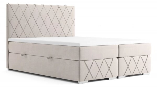 Postel Boxspring Royal, 200x180, modrá (mono 242)