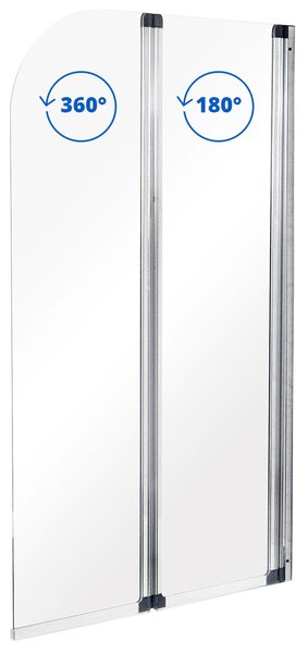 Besco Vanová zástěna AMBITION 2 80140 (80,5x140 cm | Transparent)