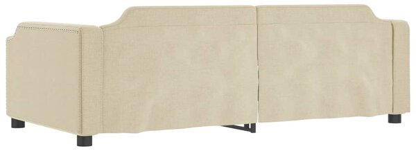 Válenda s přistýlkou a zásuvkami krémová 80 x 200 cm textil 3197669