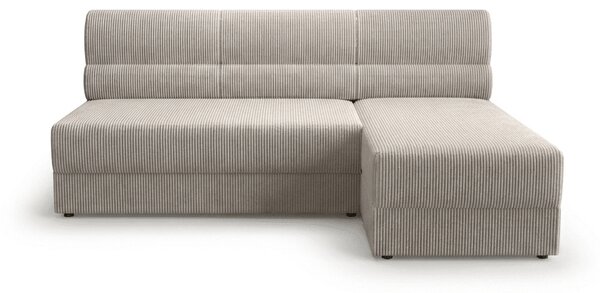 Rozkládací oboustranná sedací souprava do L TAVERO SLIM 201x140 cm, světle béžová