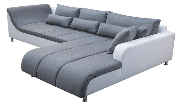 LOFT rohová sedací souprava, pravá, bílá/hnědá (soft 17/inari 27)