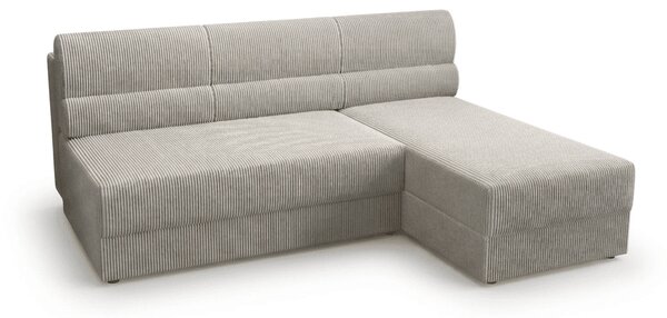 Rozkládací oboustranná sedací souprava do L TAVERO SLIM 201x140 cm, světle béžová