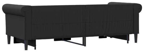 Válenda s přistýlkou černá 90 x 200 cm umělá kůže 3197723