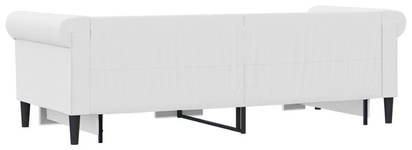 Válenda s přistýlkou bílá 90 x 200 cm umělá kůže 3197724
