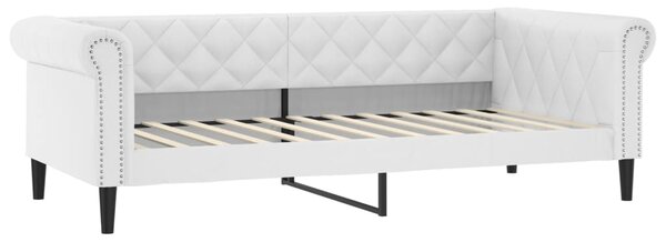 Válenda s matrací bílá 90 x 200 cm umělá kůže 3197720