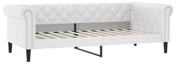 Válenda s přistýlkou bílá 90 x 200 cm umělá kůže 3197724