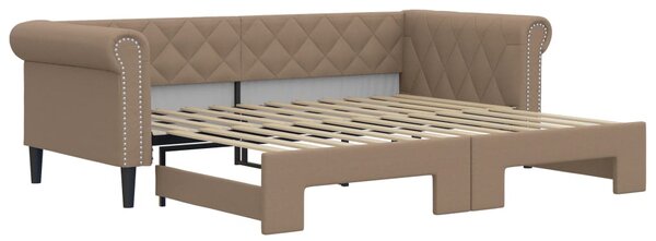 Válenda s přistýlkou cappuccino 90 x 200 cm umělá kůže 3197726