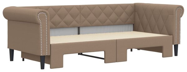 Válenda s přistýlkou cappuccino 90 x 200 cm umělá kůže 3197726