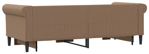 Válenda s přistýlkou a zásuvkami cappuccino 90x200cm umělá kůže 3197734