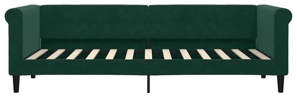 Válenda s matrací tmavě zelená 80 x 200 cm samet 3197742